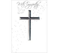 Cross My Heart Luxury SYMPATHY Card With SYMPATHY Text is Praying the Lord will tenderly comfort you with treasured memories of your loved one and give you strength during this difficult time 20668