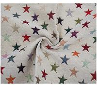 Luxury Tapestry Woven Curtain Upholstery Fabric Sofa Cushion Durable Material (A4 Sample (21 x 30cm), Lucero Stars)
