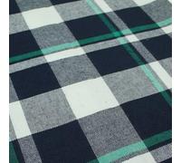 Luxury Tartan Check Brushed Polyester Cotton Twill Fabric 58" Craft Dress (Sample (10cm x 10cm), Green/Navy 1950)