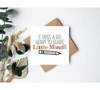 Luxury Teacher Card - It takes a big heart to shape little minds - teacher, thank you, end of term