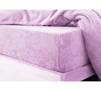 Luxury Teddy Bear Cosy Plush And Warm Soft Extra deep Fleece Fitted Bed Sheet (Pink, Double)