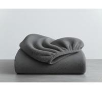 Luxury Teddy Fleece Fitted Sheet Teddy 30 CM Depth Ultra Soft Cozy & Fluffy Fitted Sheet Fleece Bed Sheet Breathable Antiallergy Teddy Bear Fleece (Charcoal, King)