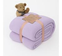 Luxury Teddy Soft Fleece Blanket Throw - Ultra Warm & Cozy Sofa Bed Cover - Double & King Size - Lightweight, Easy Care (Lilac, Double)
