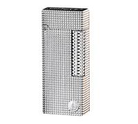 Luxury Textured Metal Flint Lighter, 3 Metallic Finishes - Gun Metal, Silver, Gold (Silver)