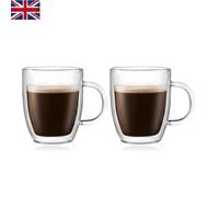 Luxury Thermal Coffee & Tea Mugs - 300ml Double Wall Borosilicate Glass