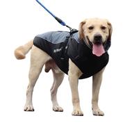 Luxury Thickened Large Dog Winter Warm Reflective Windbreaker, Windproof, Waterproof & Fleece-Lined Pet Clothing, Easy-to-Wear Dog Outdoor Waterproof Coat (Dazzling White, 4XL)