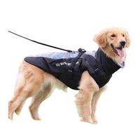 Luxury Thickened Large Dog Winter Warm Reflective Windbreaker, Windproof, Waterproof & Fleece-Lined Pet Clothing, Easy-to-Wear Dog Outdoor Waterproof Coat (red, XL)