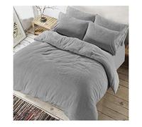 Luxury Three Quarter Silver Teddy Bear Fleece Fitted Sheets, Soft Warm Cuddle Fleece Fitted Bed Sheets - Three Quarter Size Fleece Fitted Sheet Silver