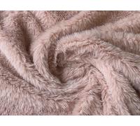 Luxury Tinsel Short Plush Faux Fur Fabric Material Baby Pink 1MTR