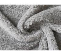 Luxury Tinsel Short Plush Faux Fur Fabric Material Silver Grey 1MTR