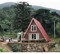 Luxury Tiny Home - Prefabricated Modular House with Triangle Roof, Wood & Steel Structure - Modern Prefab Villa with High-End Design for Permanent or Vacation Living