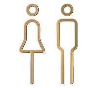 Luxury Toilet Sign With Not Erosion Finish Metal Restroom Plate Simple Mounting Clear Visibility Home Upgrades High Contrast Toilet Signage