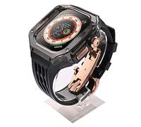 Luxury Transparent Watch Case Fluororubber Strap Mod Kit，For Ultra 8 49mm Rubber Sports Watch Band