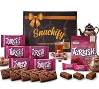 Luxury Turkish Delight Chocolate Gift Box | 5 x 51g Bars Frys Turkish Delight 20s & Frys Delights Mini Bars 105g | Chocolate Hamper in Snackify Gift Box | Birthday, Anniversary, Christmas