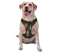 Luxury turtle back leaf Dog Harness for Small, Medium, and Large Dogs-Adjustable, Breathable Dog Vest with Quick Release Buckles