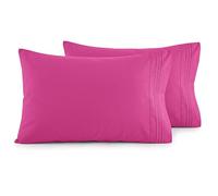 Luxury Ultra-Soft 2-Piece Pillowcase Set 1500 Thread Count Egyptian Quality Microfiber - Double Brushed - 100% Hypoallergenic - Wrinkle Resistant, Standard Size, Pink