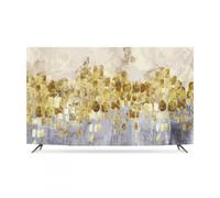 Luxury Universal Fit 32-80 Inch TV Dust Cover Anti-Dust Protective Cloth for LCD/LED Screens Decorative Indoor Electronics Shield Multifunctional Television Protector-Tree1||75inch