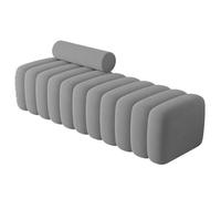 Luxury Upholstered Entryway Bench with Backrest Large Fabric Storage Ottoman for Bedroom or Hallway Stylish and Functional Seat Solution