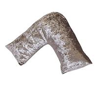 Luxury V Shaped Support Pillow with Crushed Marble Velvet Pillowcase UK Made - Soft, Lightweight & Glamorous Pillowcases - Ideal For Pregnancy and Breastfeeding