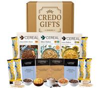 Luxury Vegan Breakfast Cereal & Coffee Hamper - Coeliac Friendly, Organix, Gluten-Free Cereals, Fairtrade Instant Sticks, Creamy Oat Portions - Gourmet Morning Treat Box for Trips, Travel, Airbnb
