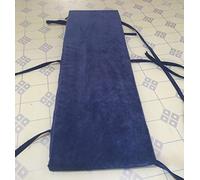 Luxury Velvet Bench Cushion 3cm/5cm - Indoor Outdoor Seating 2 & 3 Seater 100/120cm Garden Home Dining Cushions (140 * 40 * 3cm Dark Blue)