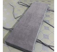 Luxury Velvet Bench Cushion for Indoor & Outdoor Use 120x40x3cm Perfect for 2-3 Seater Benches Ideal Garden & Home Dining Accessory Grey Color