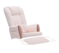 Luxury Velvet Glider Rocker Cushions Set, 5PCS Washable Replacement Cushions with Storage Pocket for Rocking Chairs - Light Pink Comfort & Style