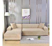 Luxury Velvet Sofa Cover for 1 4 Seater Non Slip Plush Couch Protector with Right Chaise Thickened Stretch Sofa Slipcover (230 300cm 8#)