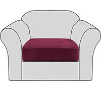 Luxury Velvet Sofa Protector Cushion Covers - Stretchy Soft Slipcovers for Dining Room Chairs - Set of 2 Elegant Seat Covers for Home Décor