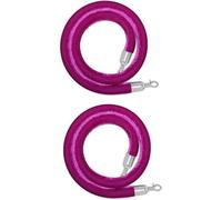 Luxury Velvet Stanchion Ropes, Queue Divider & Crowd Control Barriers for Commercial Spaces, Car Shows, Movie Theaters, Weddings (Purple 5ft/153cm)