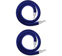 Luxury Velvet Stanchion Ropes, Queue Divider & Crowd Control Barriers for Commercial Spaces, Car Shows, Movie Theaters, Weddings (Blue 6.5ft/198cm)