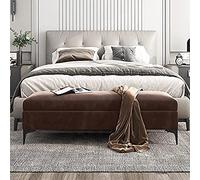 Luxury Velvet Storage Bench, Upholstered Shoe Bench for Hallway, Stylish Pink & Brown Options, Dimensions: 80x40x43cm & 100x40x43cm, Perfect for Entryway nization