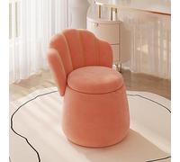 Luxury Velvet Storage Footstool 60cm High Pouf Couch Stool with High Backrest Stylish Seating for Bedroom & Living Room Elegant Dressing Table Chair