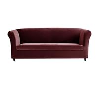 Luxury Velvet Stretch Sofa Cover Non-Slip Slipcovers & Cushion Protector for 2-Seat Chesterfield Sofa (Bury Love) - Ultimate Furniture Protection & Style Upgrade