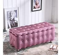 Luxury Velvet Tufted Storage Bench Upholstered Foot Rest Stool with Metal Legs Large Capacity in Dark & Light Purple Stylish Home Decor 80x40x40cm & 90x40x40cm