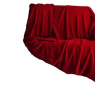 Luxury Waffle Whisper Soft Blanket Honeycomb Warm Throw Over Sofa Fleece Throw Blanket (Red, Single)