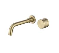 Luxury Wall Mounted Bathroom Faucet Single Handle 2 Hole Installation Cold Hot Dual Control Hidden Basin Tap for Modern Vanity，Gold