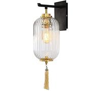 Luxury Wall Sconce Lights Modern New Chinese Wall Lantern Creative Simple Glass Lampshade Bedside Living Room Background Wall Sconces E27