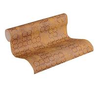 Luxury Wallpaper Urban Grace New Walls A.S. Création Non-Woven Wallpaper 10.05 m x 0.53 m Orange Gold Brown Made in Germany 374243 37424-3
