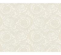 Luxury Wallpaper Versace 3 Non-Woven Wallpaper 10.05 m x 0.70 m Creme Silver Made in Germany 935832 93583-2