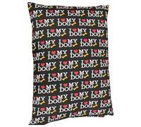 Luxury Washable Dog Bed Large - Love My Dog Black Design, Soft Polycotton Pet Bed, Indoor & Outdoor, Pack of 1