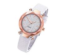 Luxury Watches Quartz Watch Stainless Steel Dial Casual Bracele Watch Leather Watch Straps (white, One Size)