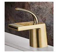 Luxury Waterfall Basin Rose Gold Black Household Hot and Cold Mixer Tap - White Bathroom Faucets ，Faucet Kitchen taps for Sink