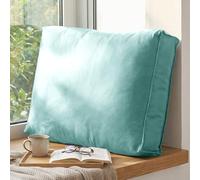 Luxury Waterproof Sofa & Bed Cushion, Removable Cover, Comfortable Decorative Pillow for Headboard, Chair, Sofa - Light Blue, 80x12x45cm