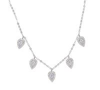 Luxury Wedding Engagement Sparking Tear Drop Charm Women Cute Girl Shiny Necklace Choker
