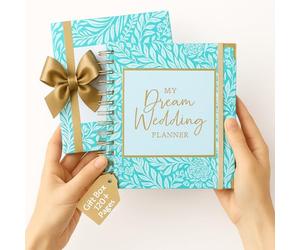 Luxury Wedding Planner Book Organiser - Engagement Gift for couples | Elegant Wedding Planning Book with Guest List, Budget Tracker, Moodboards, Table Planner & Timeline | Keepsake engagement gifts