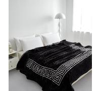 Luxury Weighted Blanket Sofa Throw Super Soft Printed Blanket for Bed and Couch Double PLY King Size Fluffy Blanket 200 x 240 CM (White-Tiger)