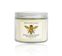 Luxury White Beeswax Candle with Honey & Vanilla, Comforting Aromatherapy Blend for Relaxation and Warmth, Hand Poured Scented Candle, Natural Wax, Long Burning, Sweet Scent, in Gift Box