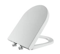 Luxury White D Shaped Toilet Seat Soft Close Heavy Duty Bathroom WC Durable