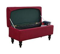 Luxury Wine Red Extra Large Ottoman Cover 120 160cm Stretch Dustproof Rectangle Slipcover for Folding Storage Bench Premium Quality Protective Lid